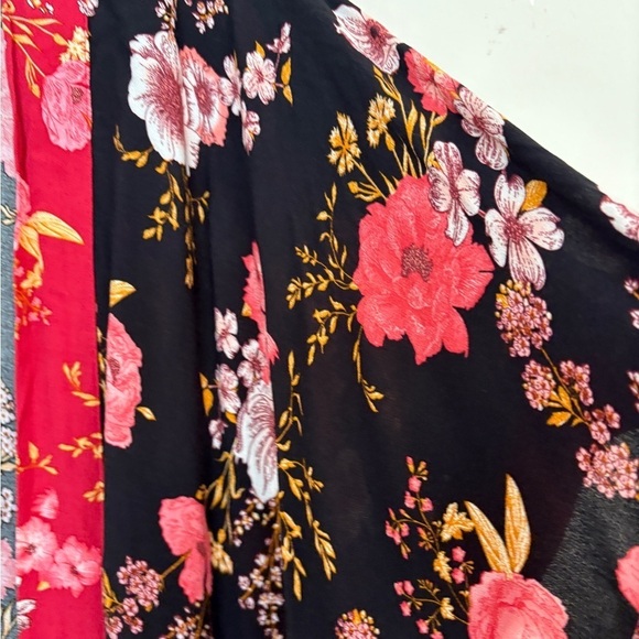 Knox Rose Romantic Boho Witchy Floral Duster Kimono Cover UP SZ XL/XXL - Picture 9 of 16